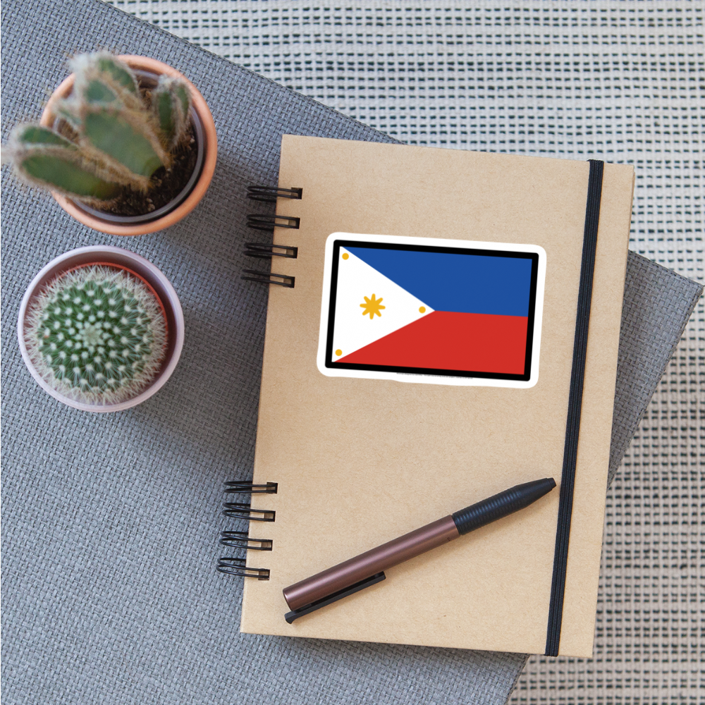 Flag: Philippines Moji Sticker - Emoji.Express - white matte