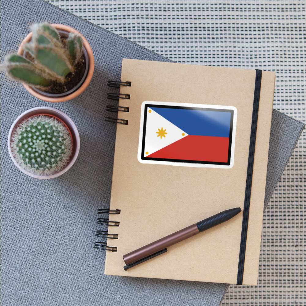 Flag: Philippines Moji Sticker - Emoji.Express - white glossy