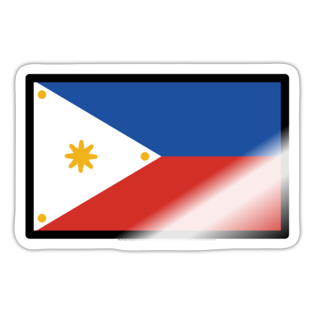 Flag: Philippines Moji Sticker - Emoji.Express - white glossy