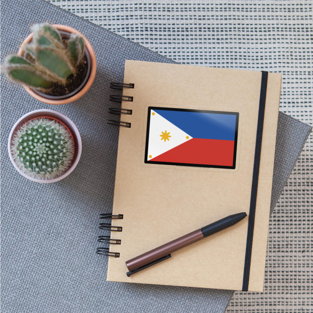 Flag: Philippines Moji Sticker - Emoji.Express - transparent glossy
