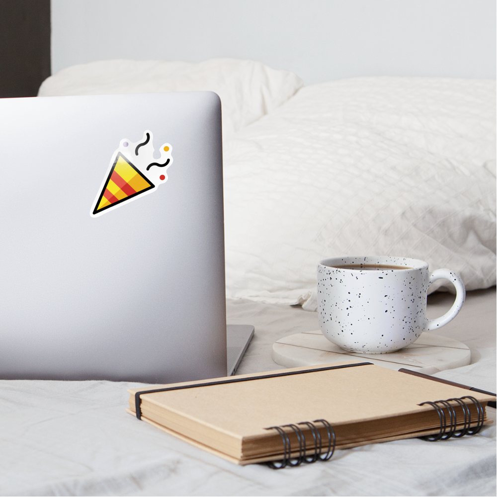 Party Popper Moji Sticker - Emoji.Express - white glossy