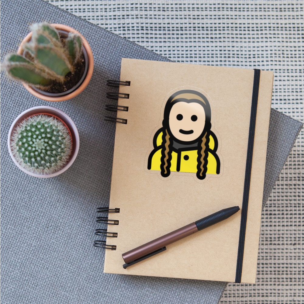 Greta Thunberg Moji Sticker - Emoji.Express - transparent glossy