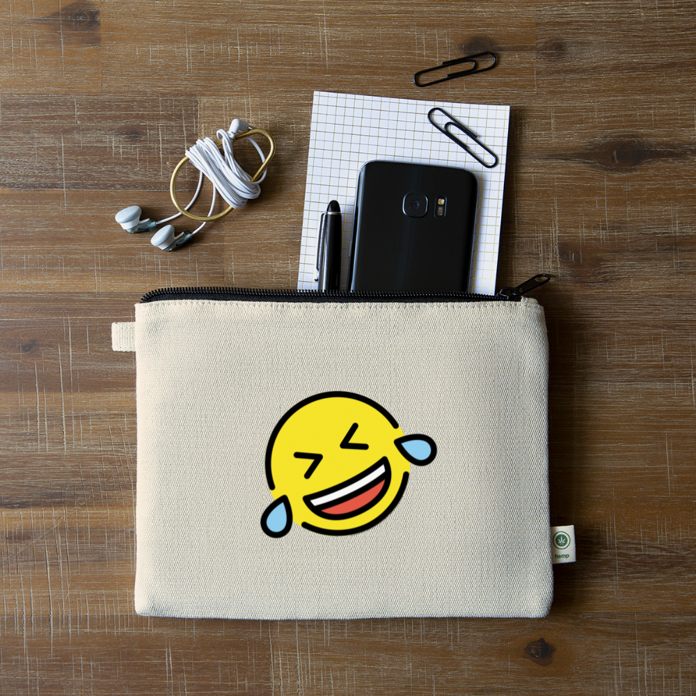ROFL Moji Carry All Hemp Pouch - Emoji.Express - natural