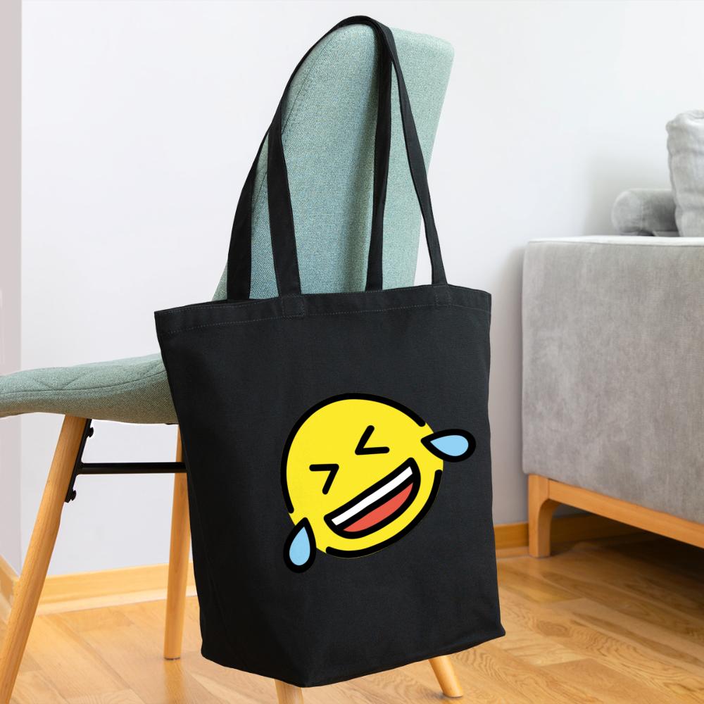 Customizable ROFl Moji Eco-Friendly Cotton Tote - Emoji.Express - black