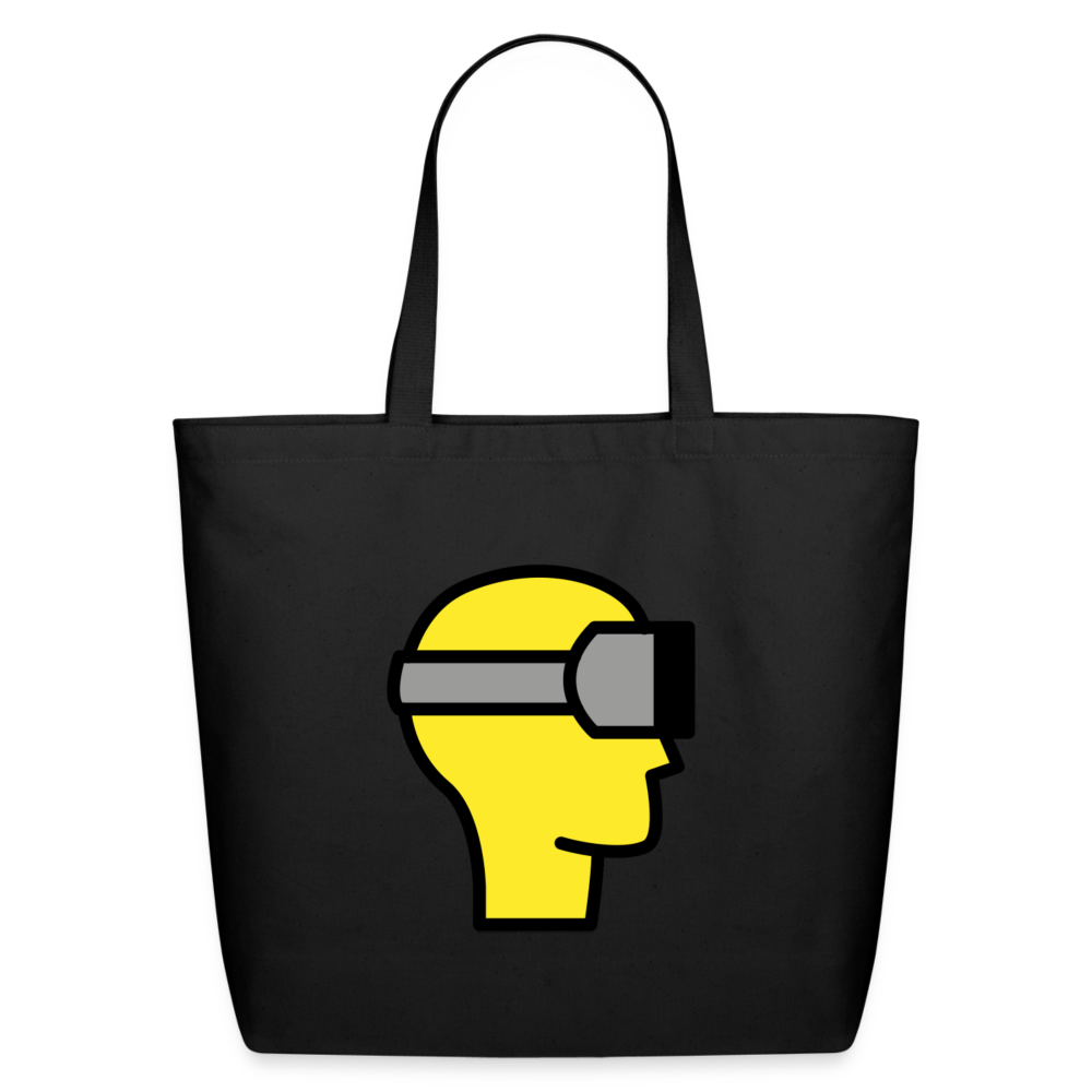 Customizable Virtual Reality Moji Eco-Friendly Cotton Tote - Emoji.Express - black