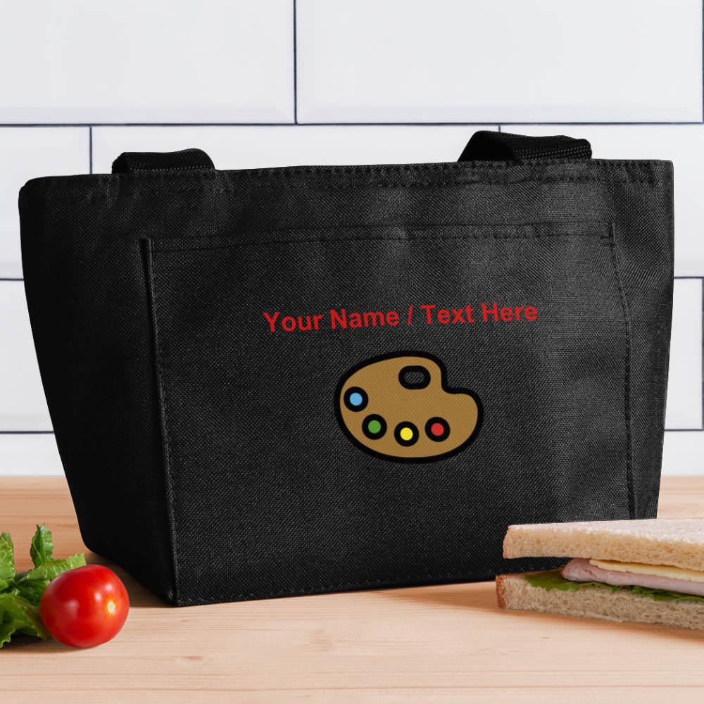 Artist Palette Moji Lunch Bag - Emoji.Express - black