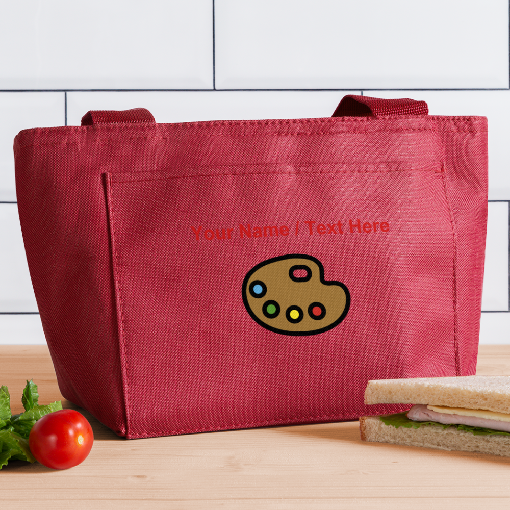 Artist Palette Moji Lunch Bag - Emoji.Express - red