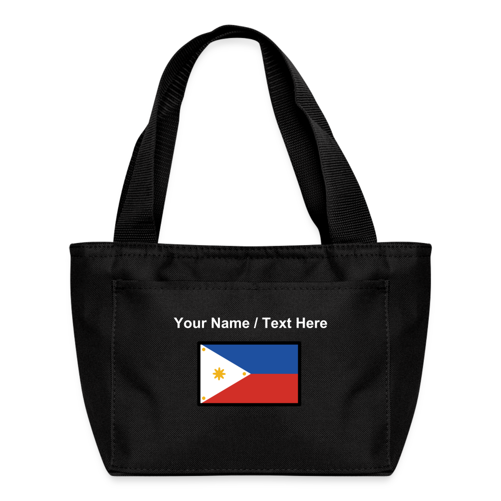 Flag: Philippines Moji Lunch Bag - Emoji.Express - black