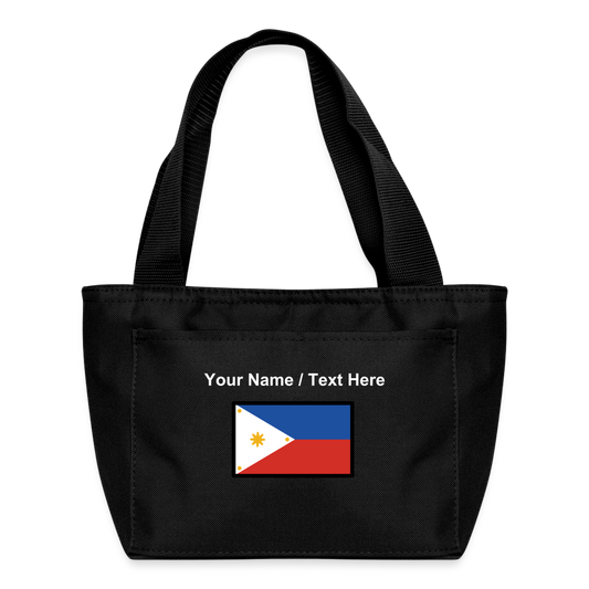 Flag: Philippines Moji Lunch Bag - Emoji.Express - black