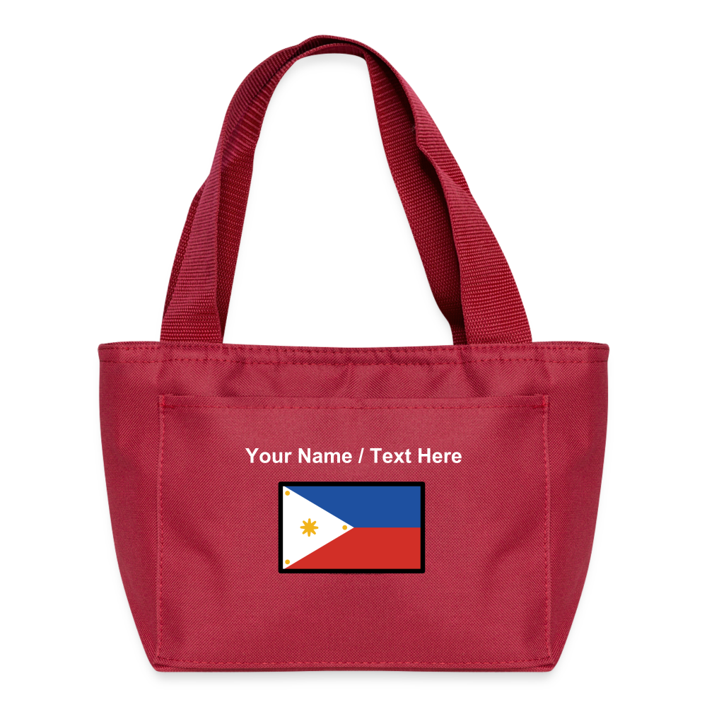 Flag: Philippines Moji Lunch Bag - Emoji.Express - red