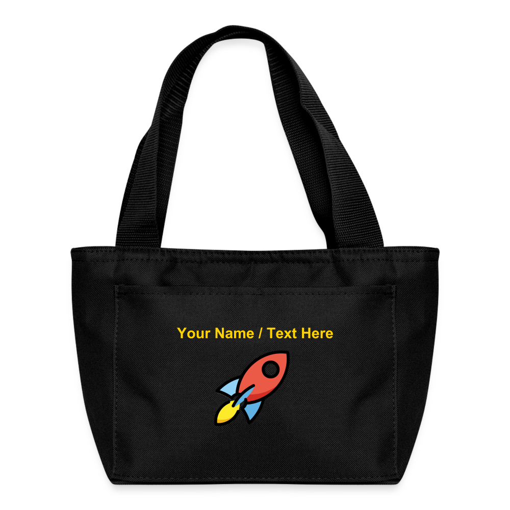 Rocket Moji Lunch Bag - Emoji.Express - black