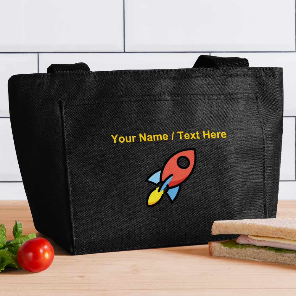 Rocket Moji Lunch Bag - Emoji.Express - black