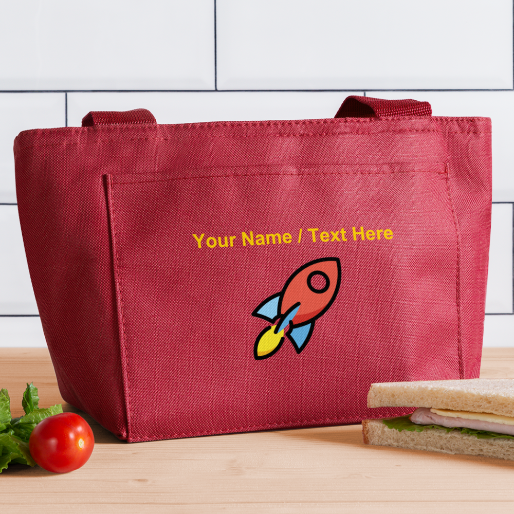 Rocket Moji Lunch Bag - Emoji.Express - red