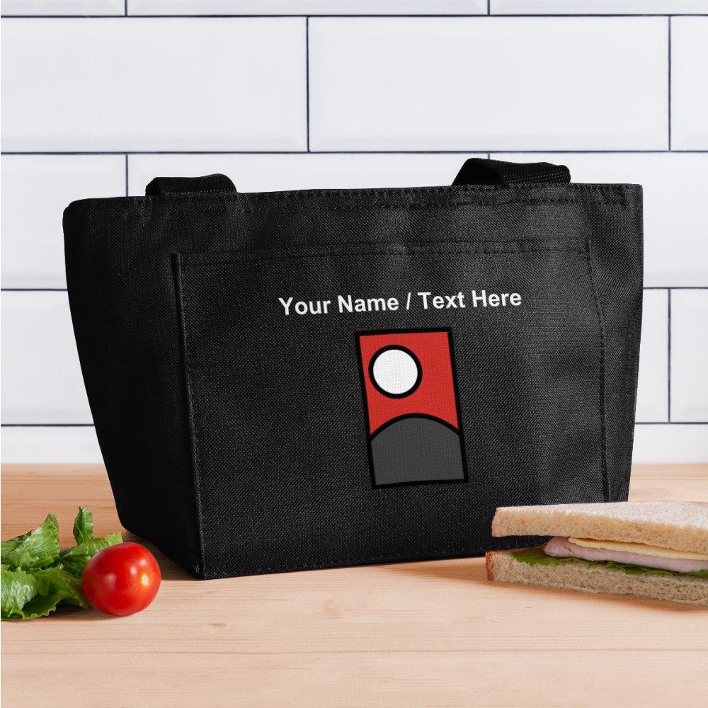Flower Playing Cards Moji Lunch Bag - Emoji.Express - black