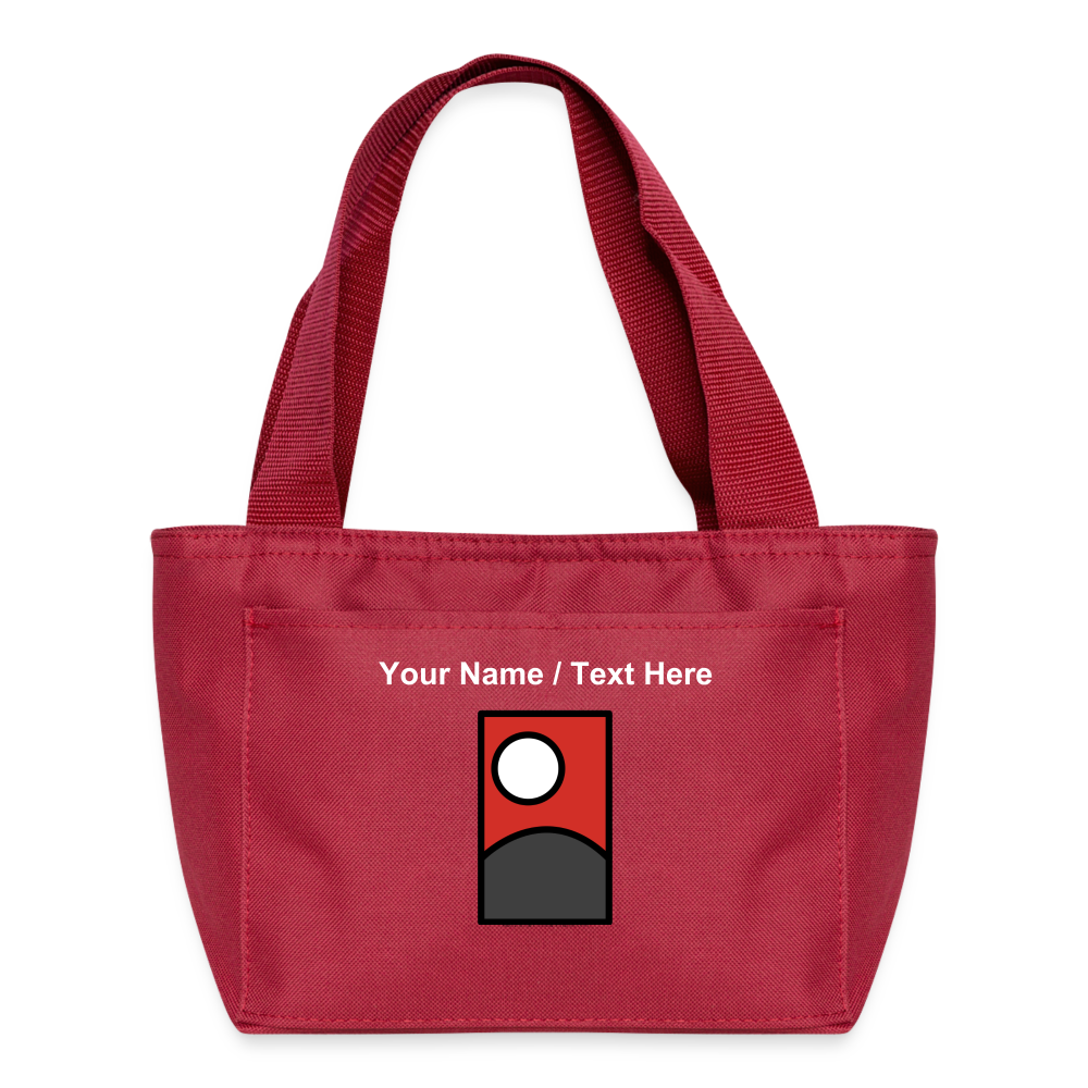 Flower Playing Cards Moji Lunch Bag - Emoji.Express - red