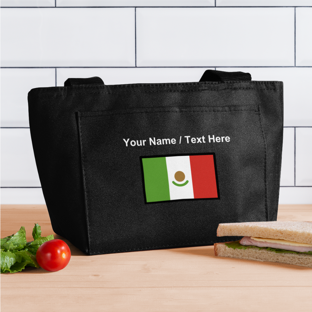 Flag: Mexico Moji Lunch Bag - Emoji.Express - black