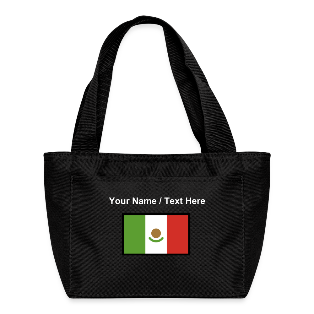 Flag: Mexico Moji Lunch Bag - Emoji.Express - black