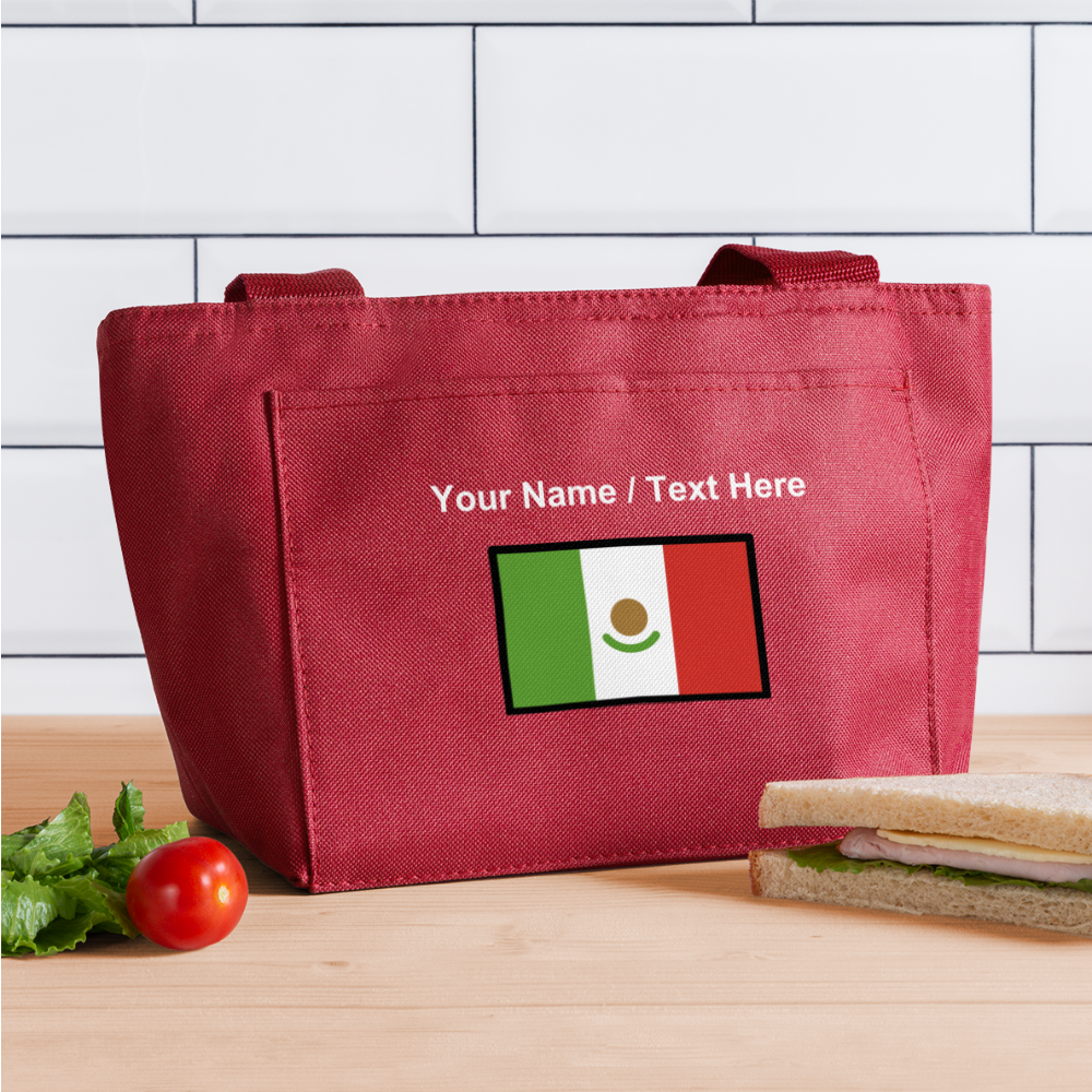 Flag: Mexico Moji Lunch Bag - Emoji.Express - red