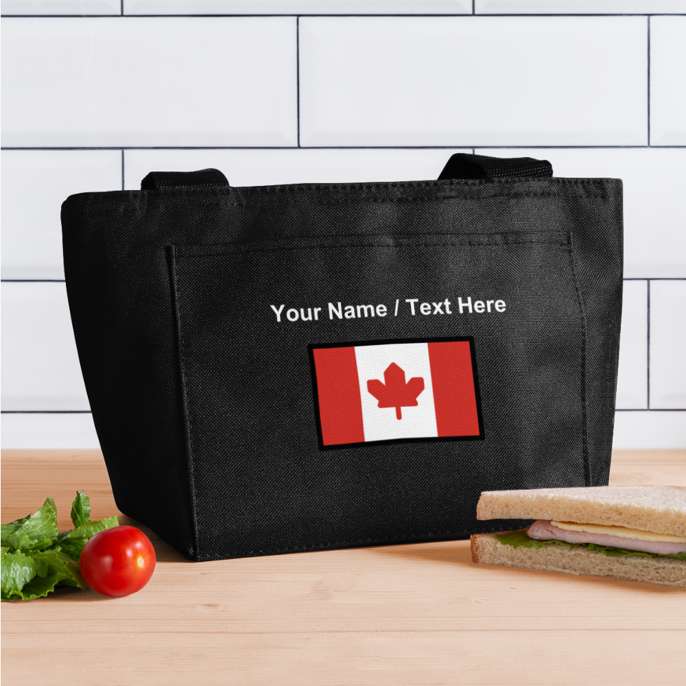 Flag: Canada Moji Lunch Bag - Emoji.Express - black