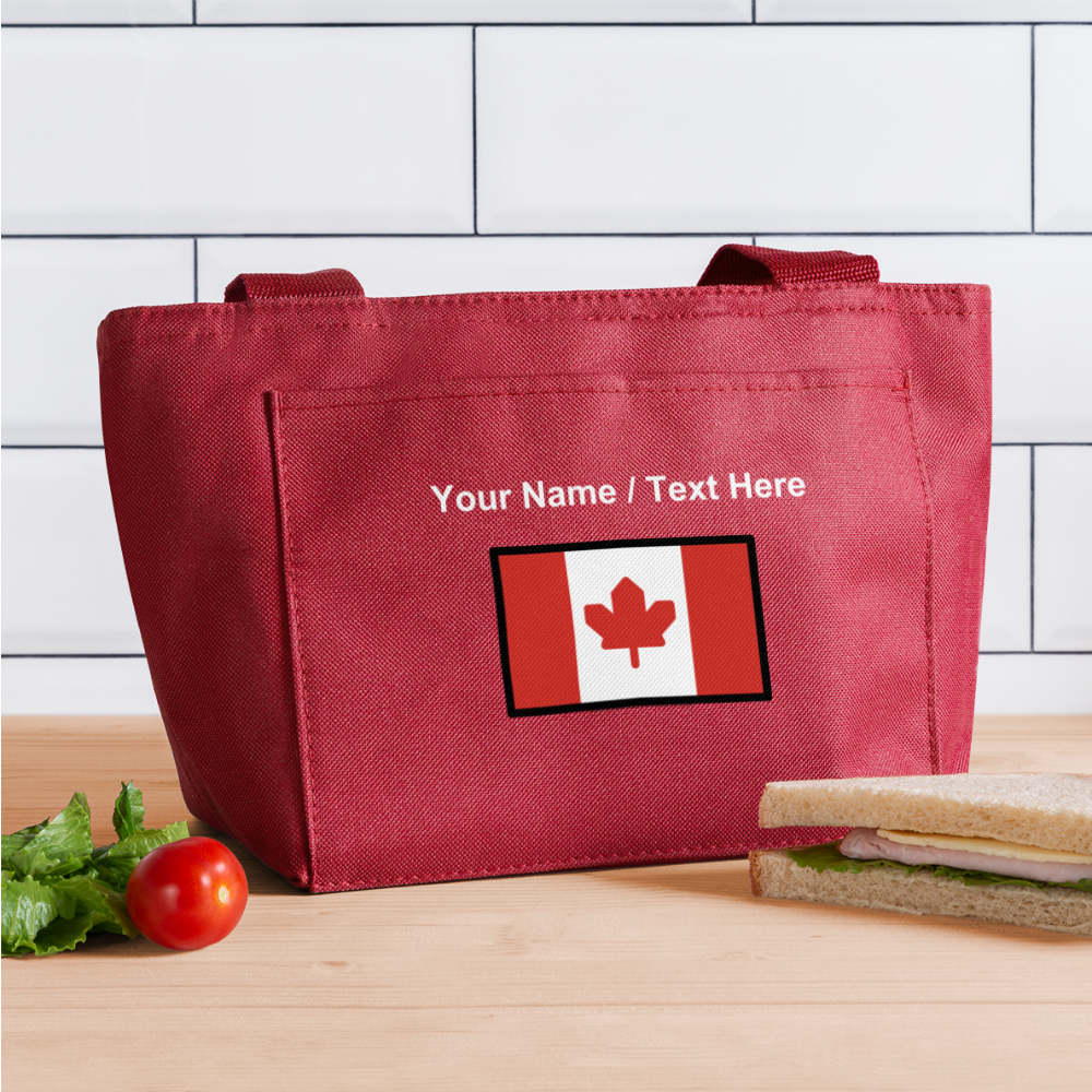 Flag: Canada Moji Lunch Bag - Emoji.Express - red