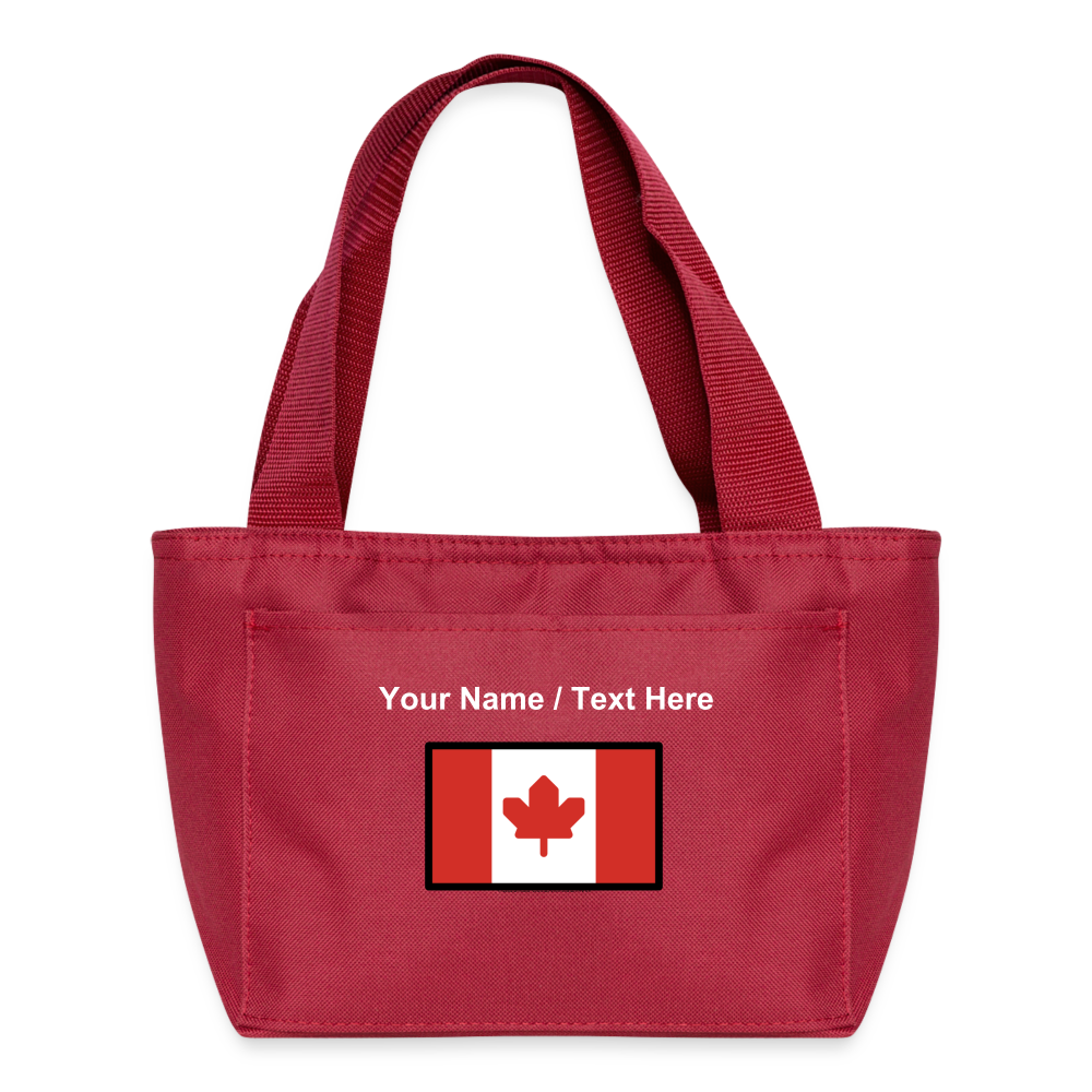 Flag: Canada Moji Lunch Bag - Emoji.Express - red