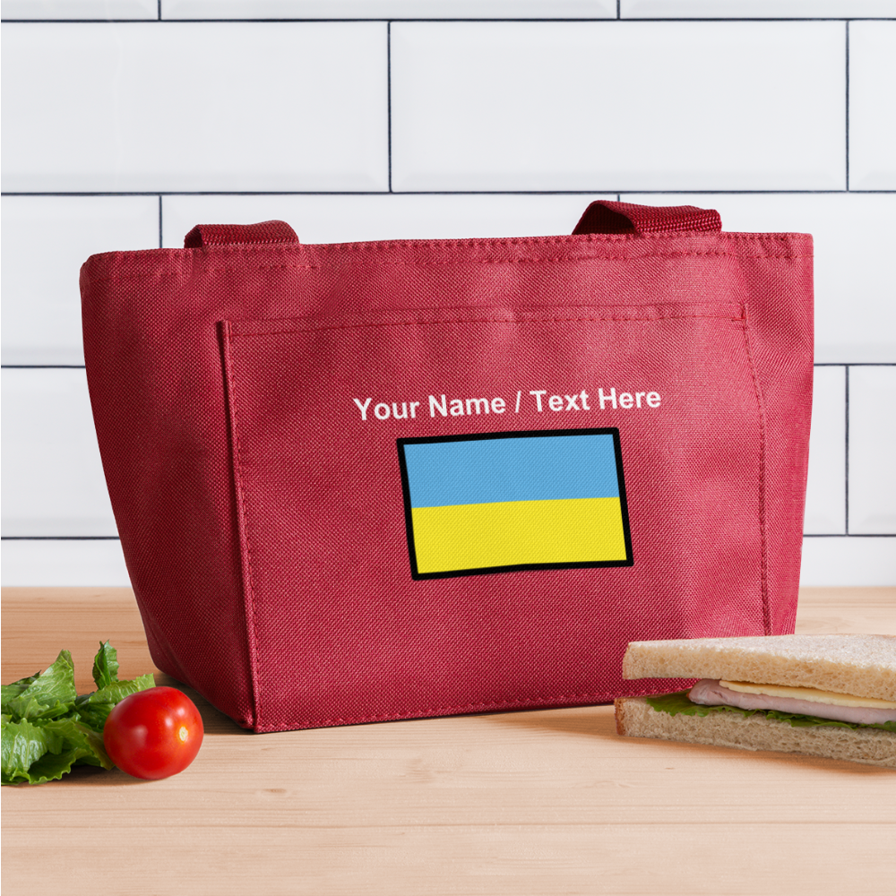 Flag: Ukraine Moji Lunch Bag - Emoji.Express - red