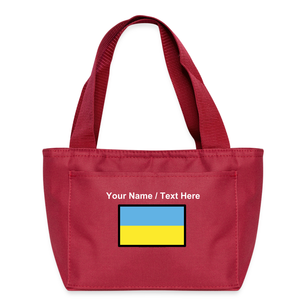 Flag: Ukraine Moji Lunch Bag - Emoji.Express - red