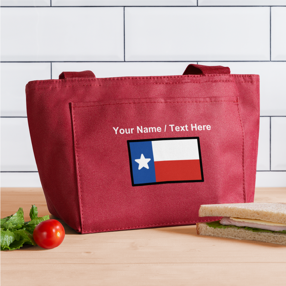 Texas Flag Moji Lunch Bag - Emoji.Express - red