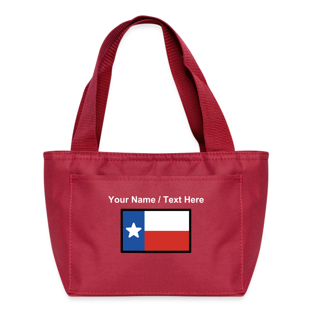 Texas Flag Moji Lunch Bag - Emoji.Express - red
