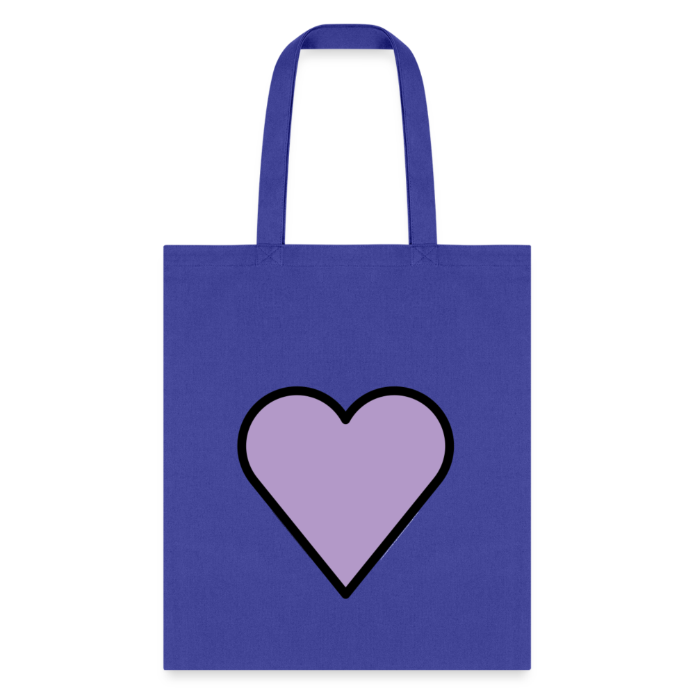 Purple Heart Moji Tote Bag - Emoji.Express - royal blue