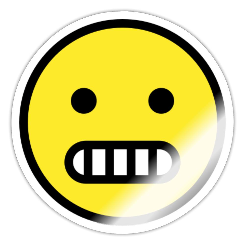 Grimacing Face Moji Sticker - Emoji.Express - white glossy
