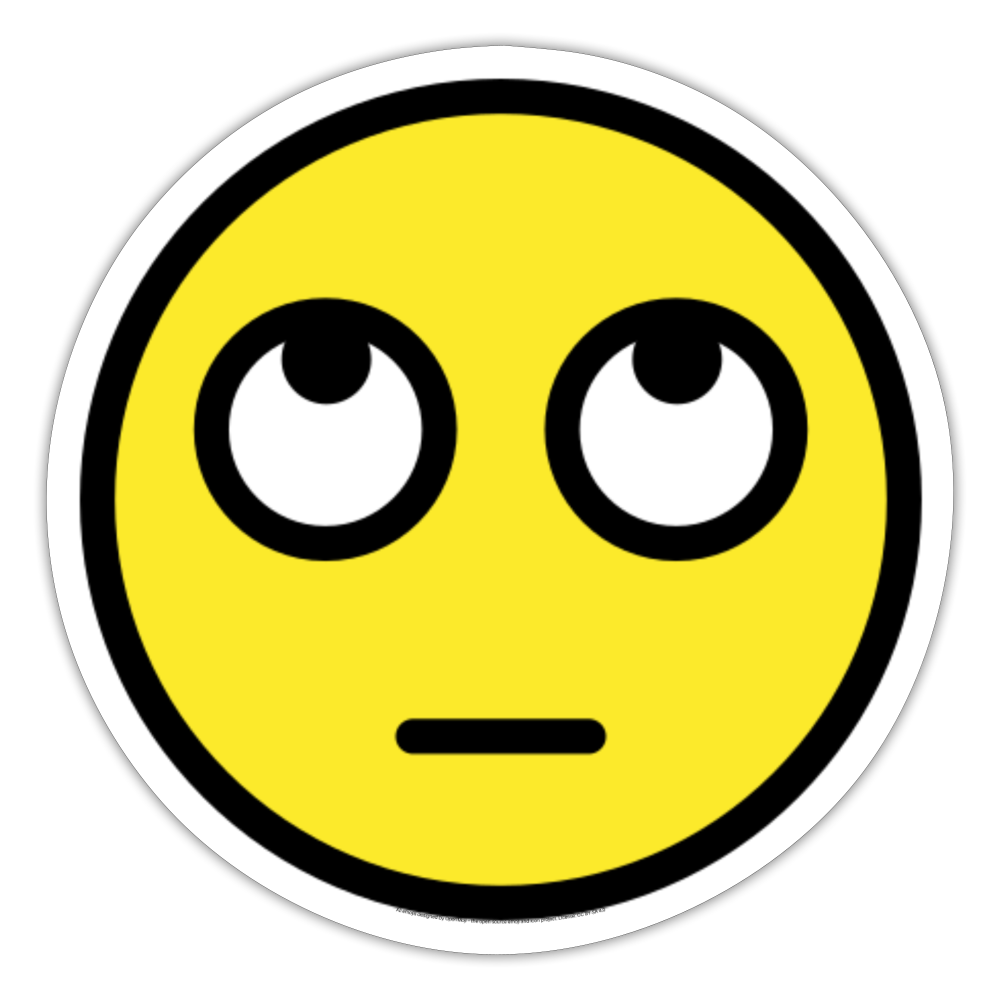 Face with Rolling Eyes Moji Sticker - Emoji.Express - white matte