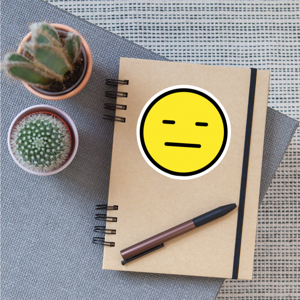 Expressionless Face Moji Sticker - Emoji.Express - white matte