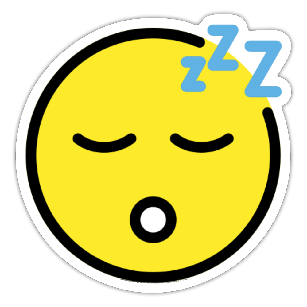 Sleeping Face Moji Sticker - Emoji.Express - white matte