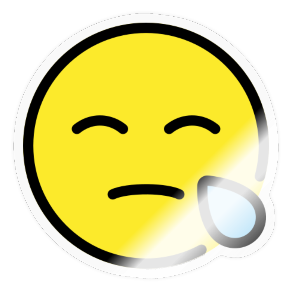 Sleepy Face Moji Sticker - Emoji.Express - transparent glossy