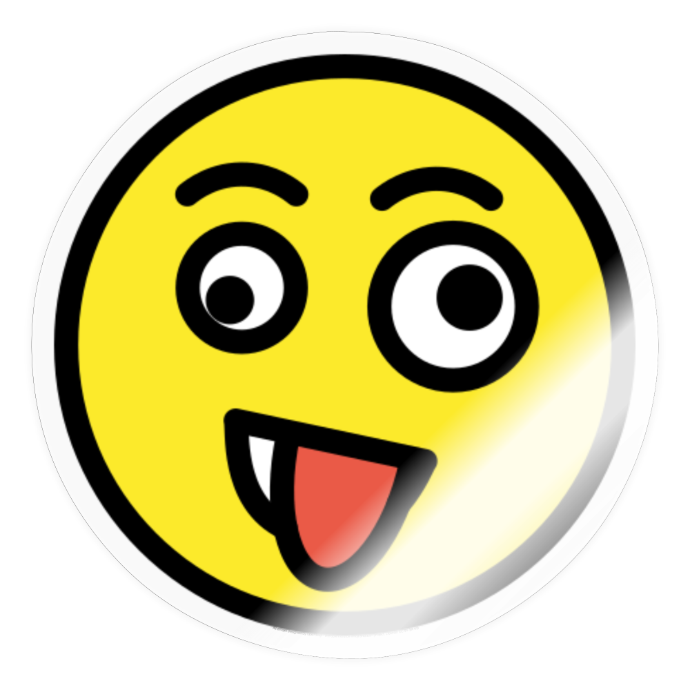 Zany Face Moji Sticker - Emoji.Express - transparent glossy