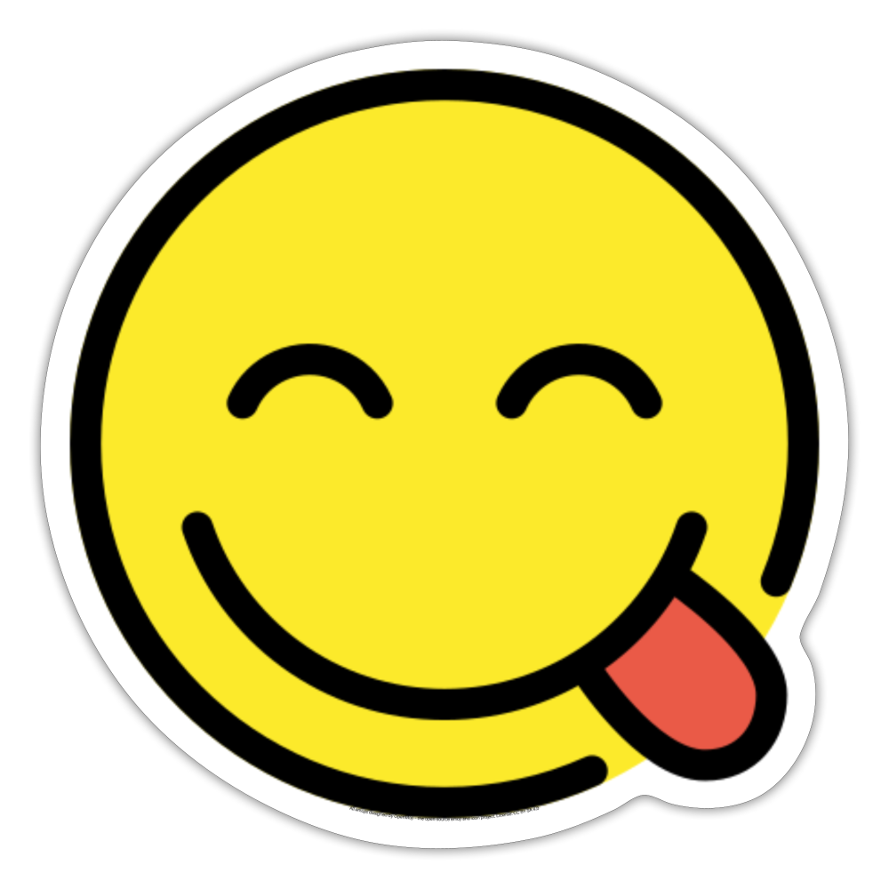 Face Savoring Food Moji Sticker - Emoji.Express - white matte