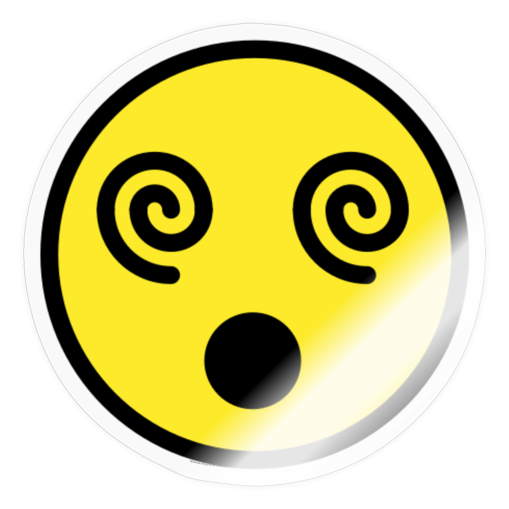 Face with Spiral Eyes Moji Sticker - Emoji.Express - transparent glossy