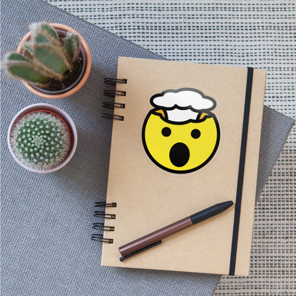Exploding Head Moji Sticker - Emoji.Express - transparent glossy