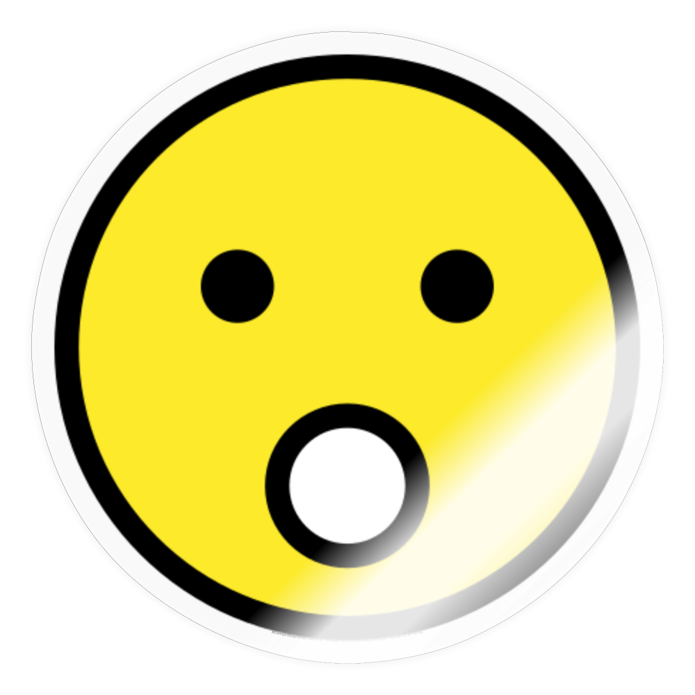 Face with Open Mouth Moji Sticker - Emoji.Express - transparent glossy