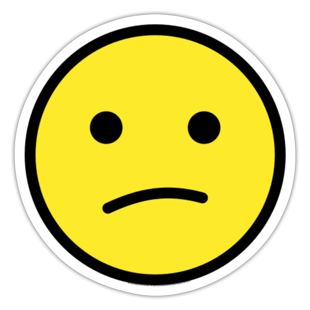Confused Face Moji Sticker - Emoji.Express - white matte