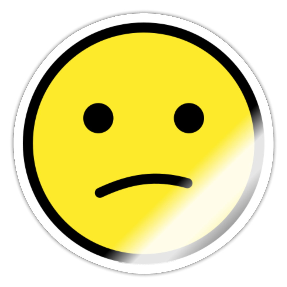 Confused Face Moji Sticker - Emoji.Express - white glossy