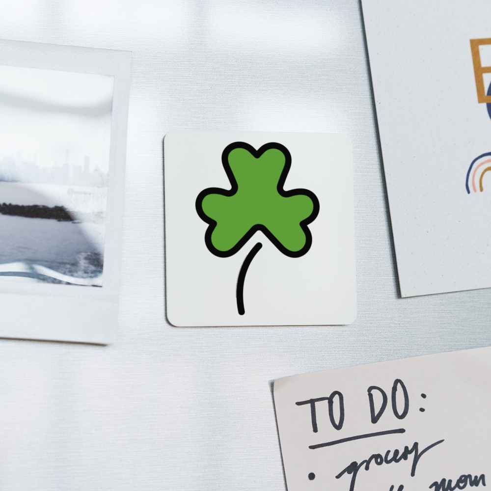 Shamrock Moji Square Magnet - Emoji.Express - white