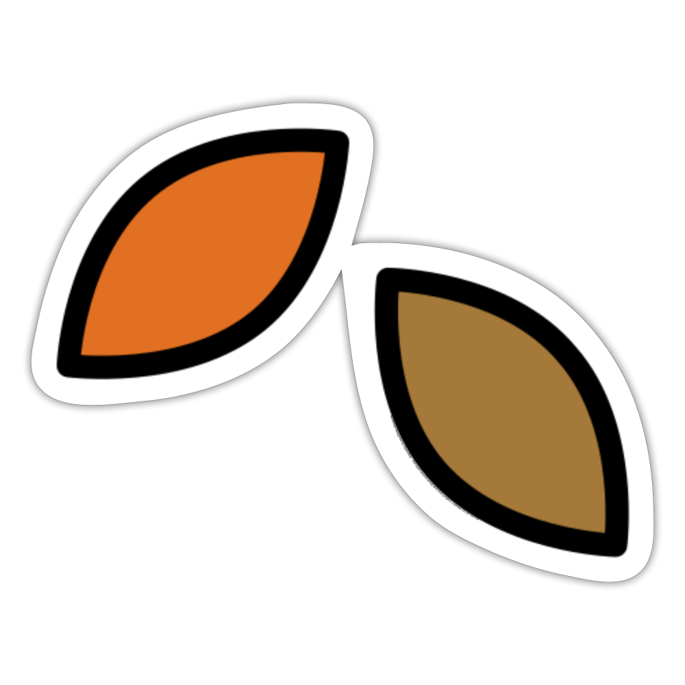 Fallen Leaf Moji Sticker - Emoji.Express - white matte