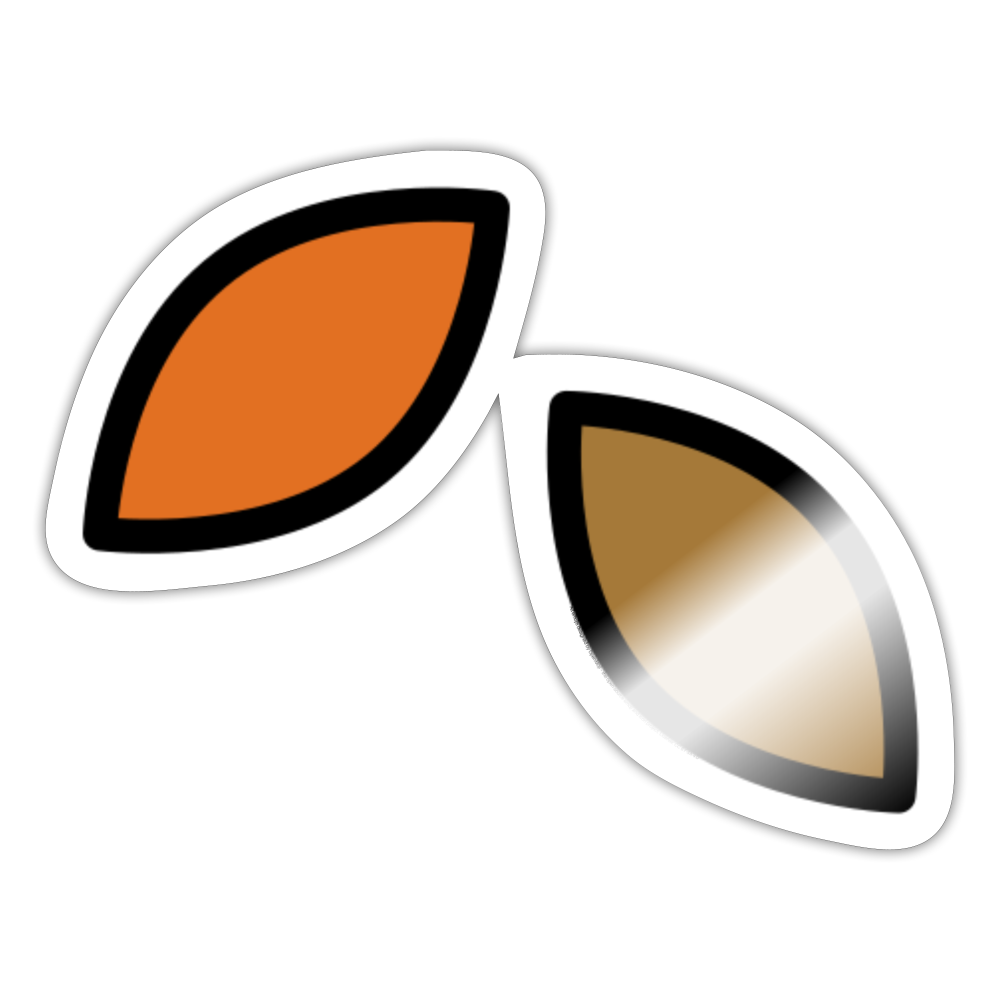 Fallen Leaf Moji Sticker - Emoji.Express - white glossy