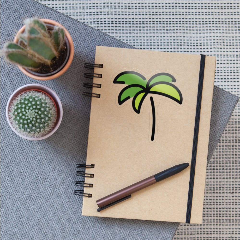 Palm Tree Moji Sticker - Emoji.Express - transparent glossy