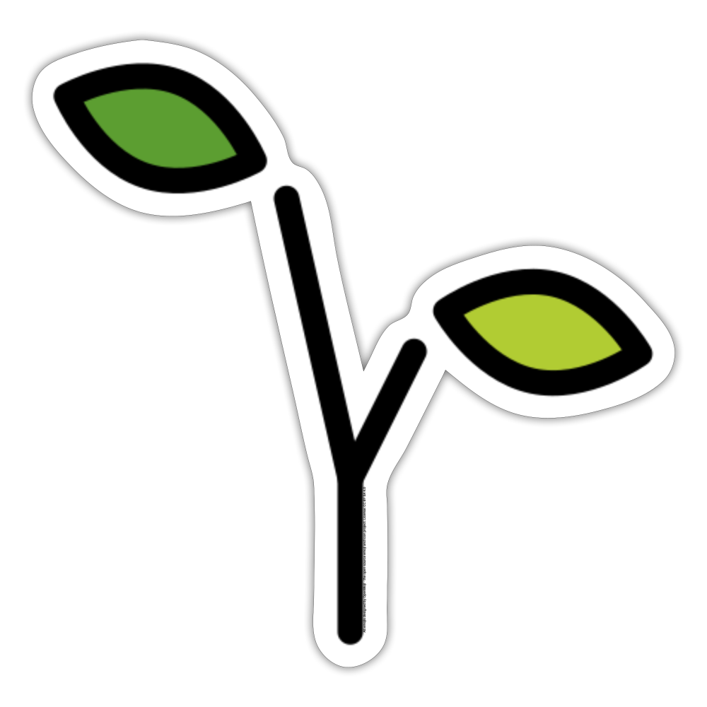 Seedling Moji Sticker - Emoji.Express - white matte