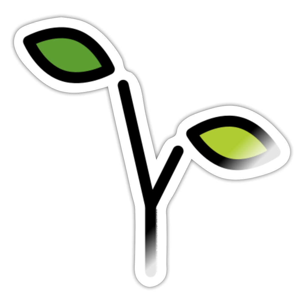 Seedling Moji Sticker - Emoji.Express - white glossy