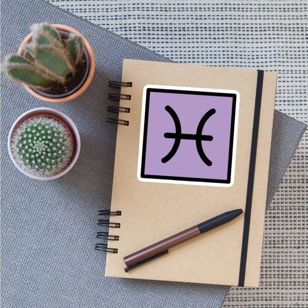 Pisces Zodiac Moji Sticker - Emoji.Express - white matte