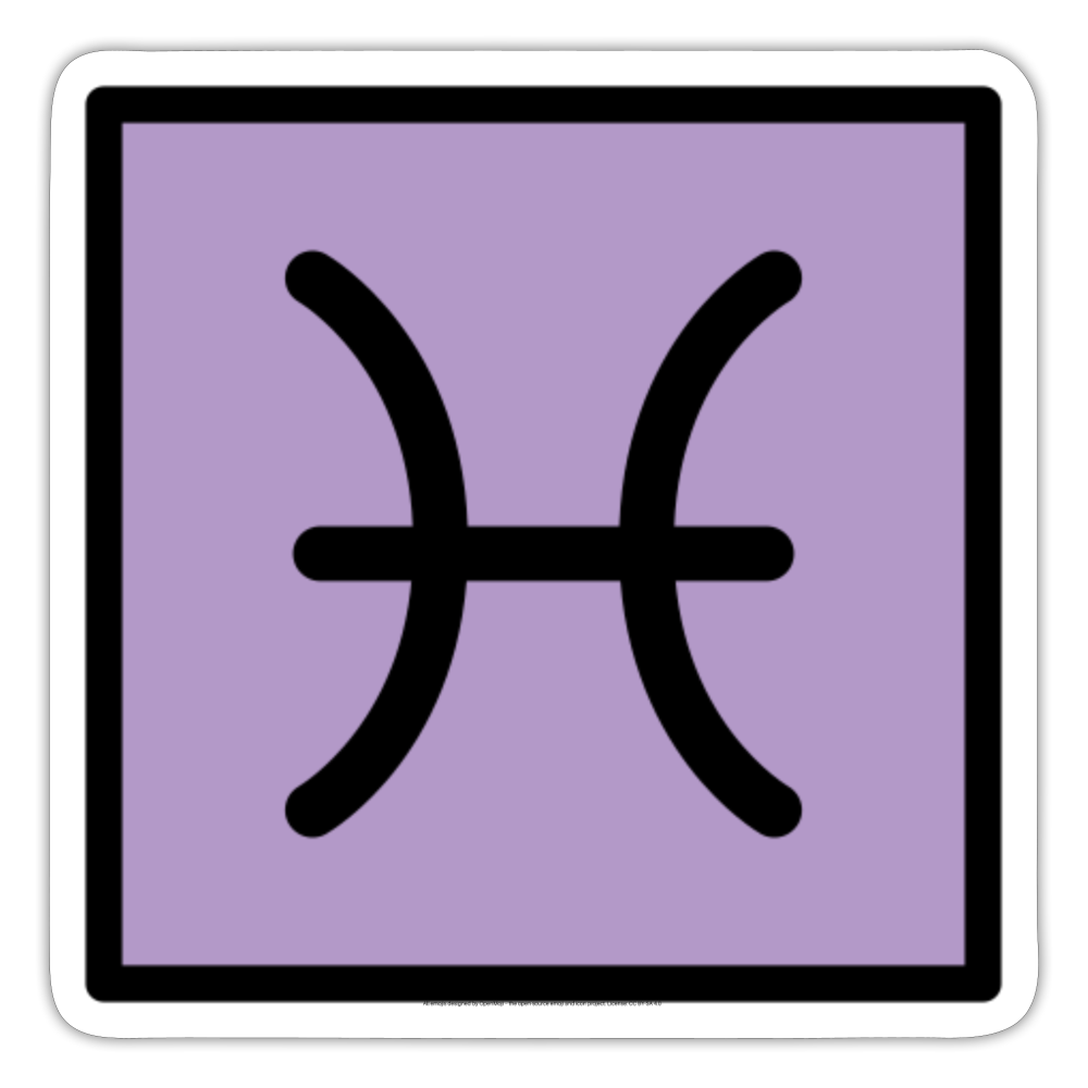 Pisces Zodiac Moji Sticker - Emoji.Express - white matte